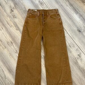 Gap High Rise Stride Wide-Leg Ankle Jeans with Washwall